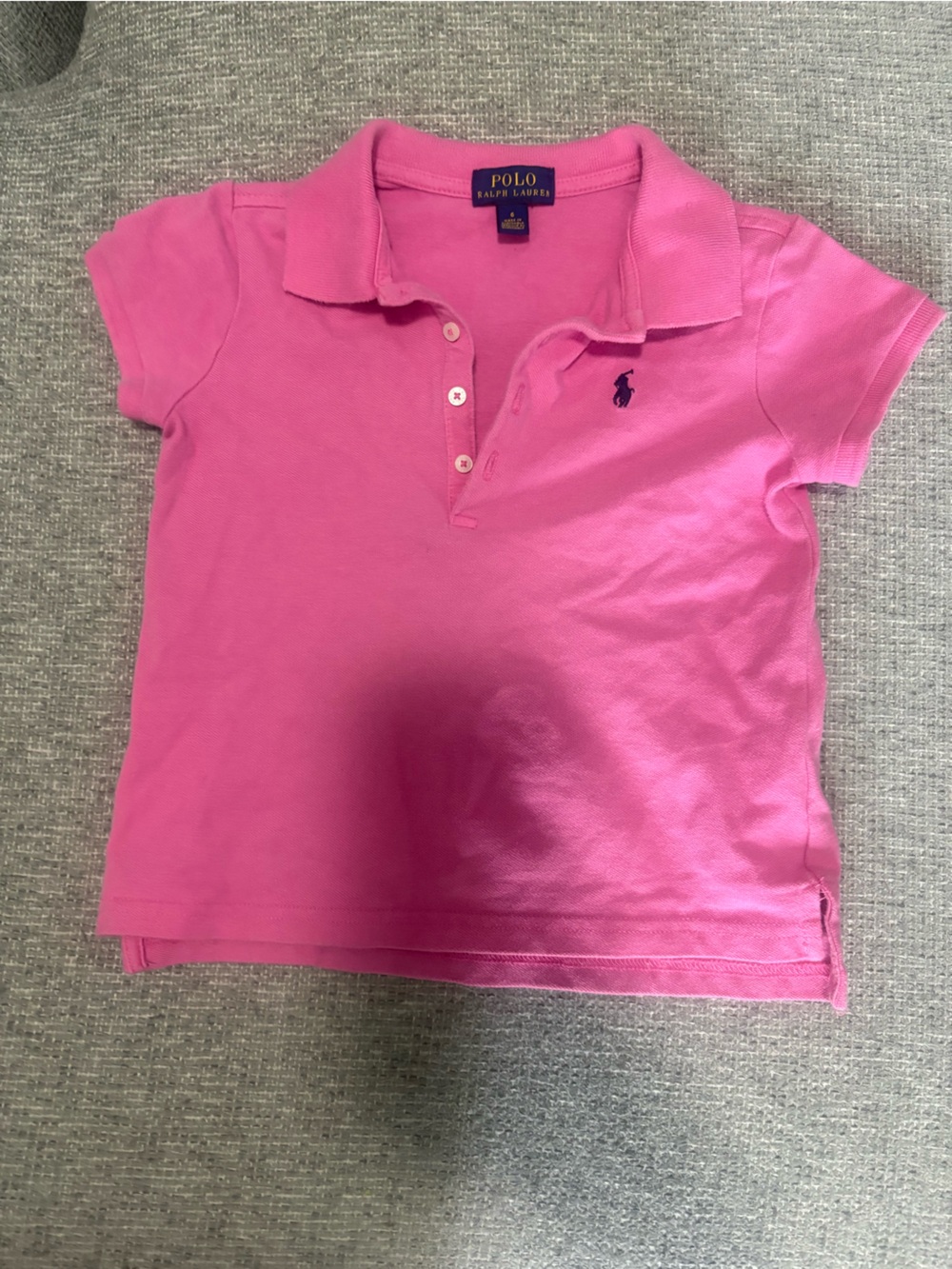 Pink Polo Ralph Lauren baby tee in a size 6